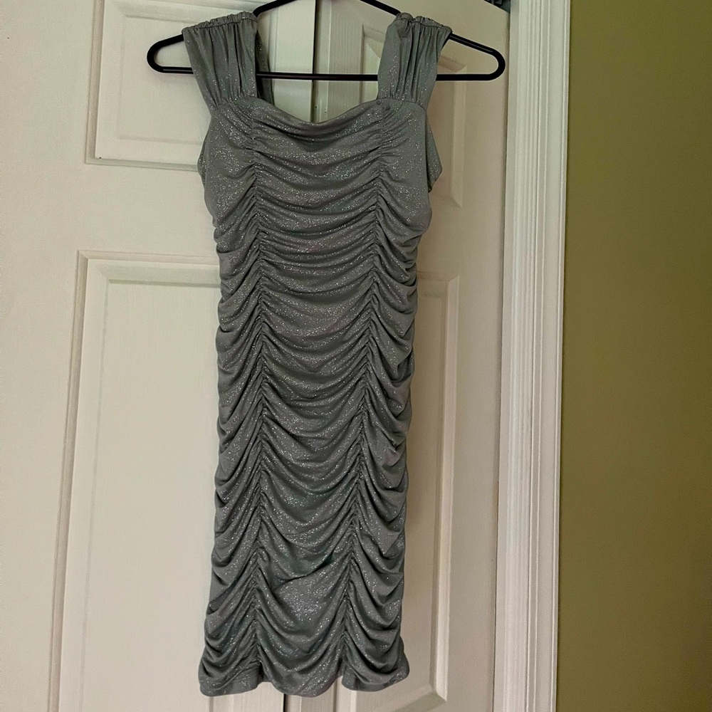 Sparkly silver bodycon dress